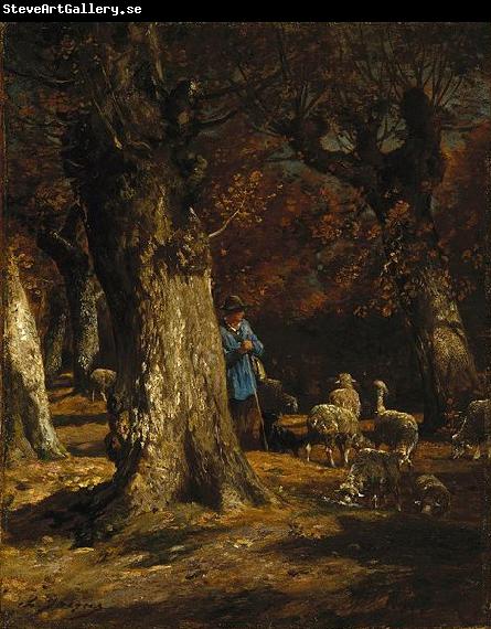 Charles Jacque The Old Forest